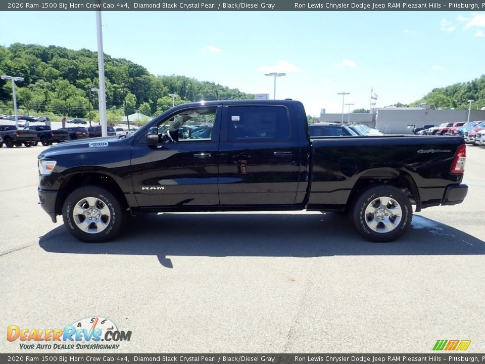 2020 Ram 1500 Big Horn Crew Cab 4x4 Diamond Black Crystal Pearl / Black/Diesel Gray Photo #6