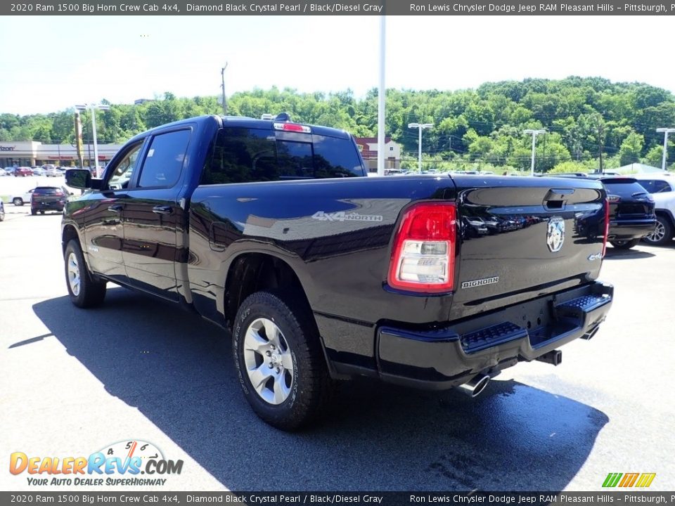 2020 Ram 1500 Big Horn Crew Cab 4x4 Diamond Black Crystal Pearl / Black/Diesel Gray Photo #7