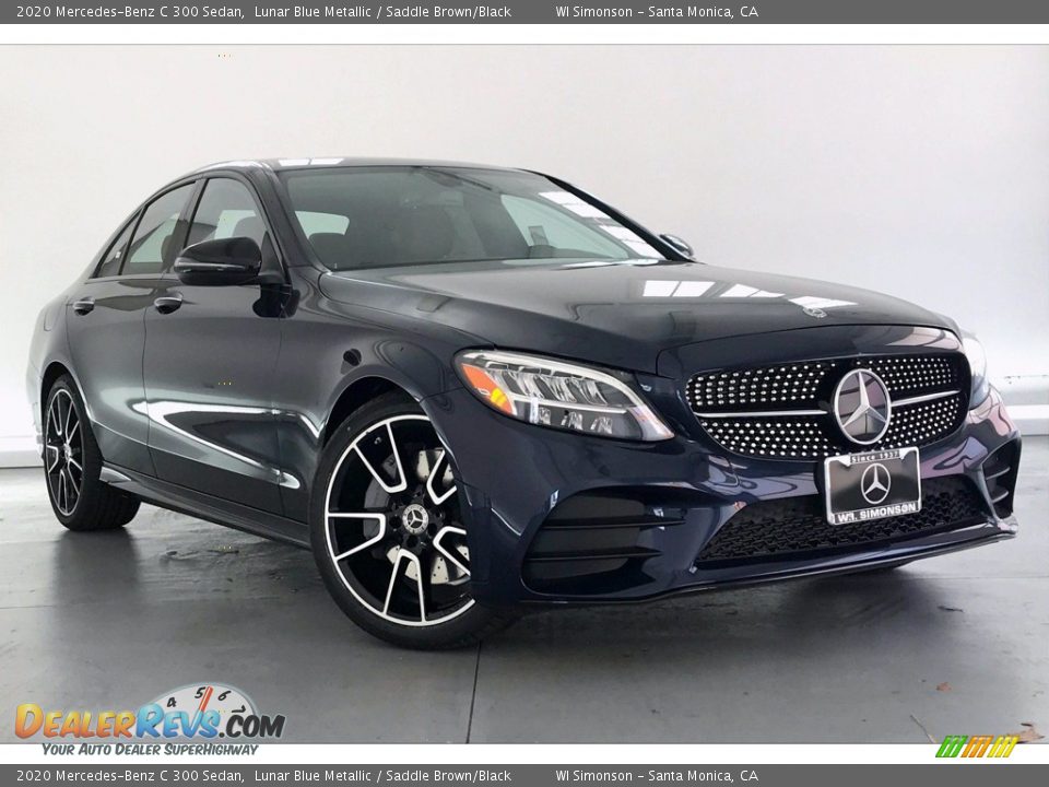 2020 Mercedes-Benz C 300 Sedan Lunar Blue Metallic / Saddle Brown/Black Photo #12