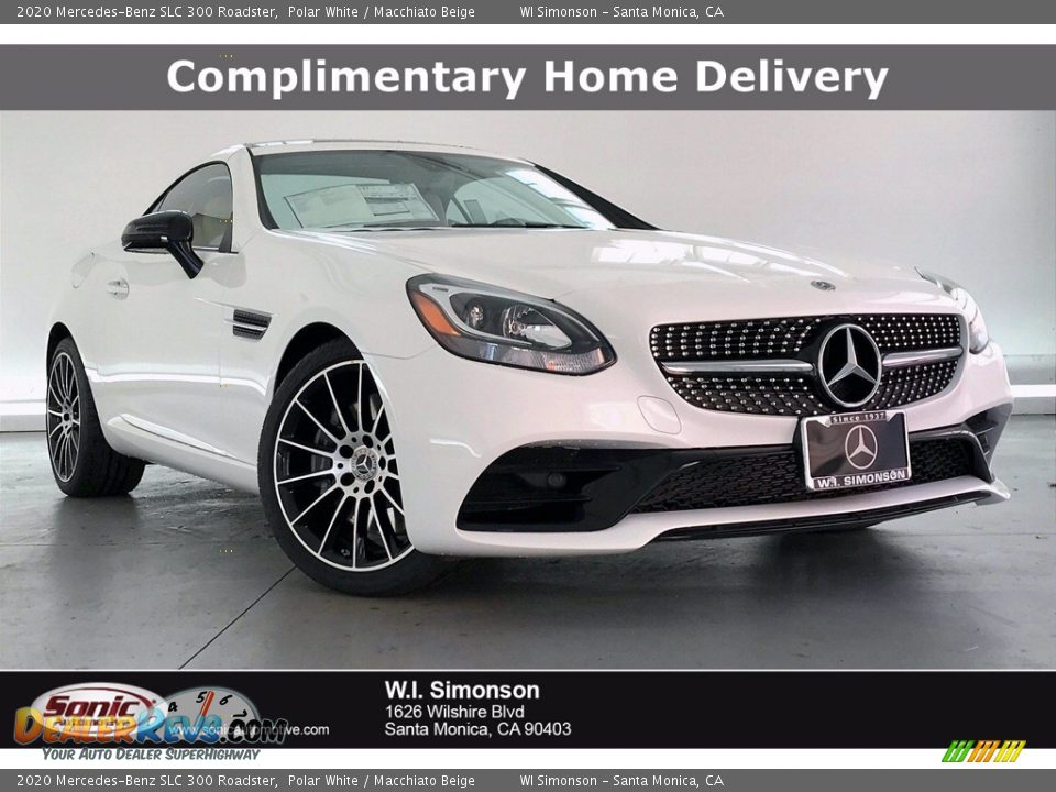 2020 Mercedes-Benz SLC 300 Roadster Polar White / Macchiato Beige Photo #1