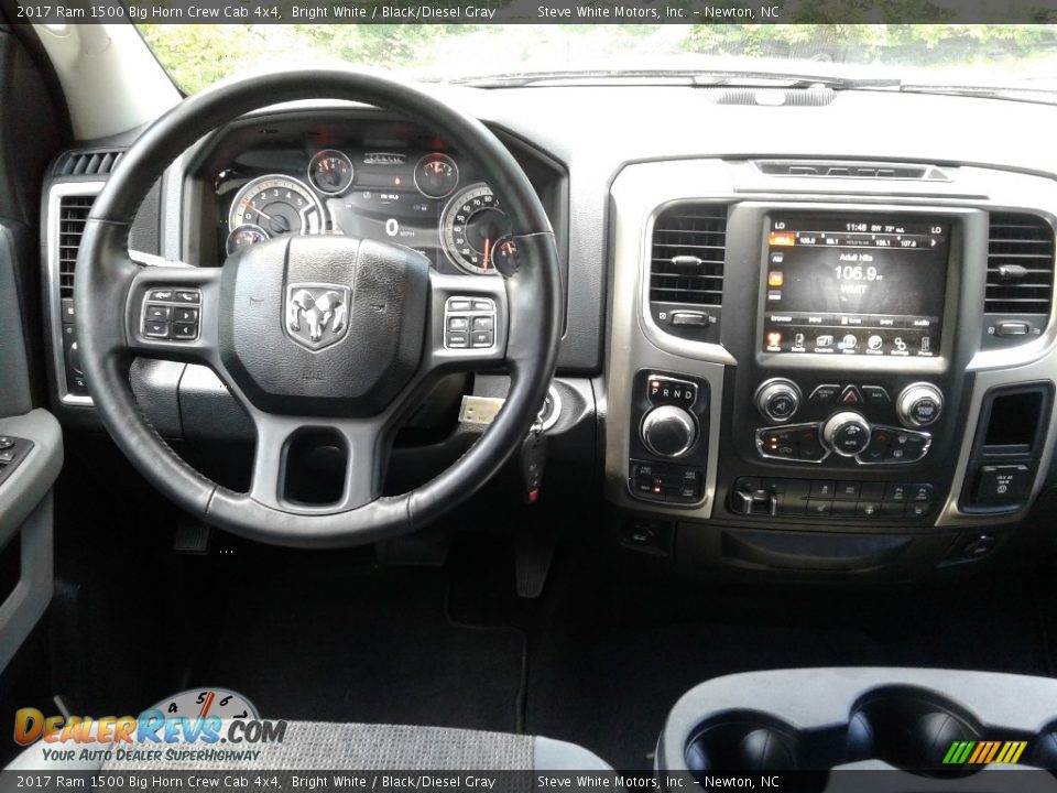 Dashboard of 2017 Ram 1500 Big Horn Crew Cab 4x4 Photo #19