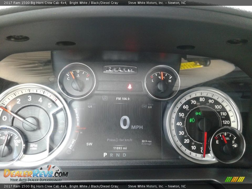 2017 Ram 1500 Big Horn Crew Cab 4x4 Gauges Photo #22