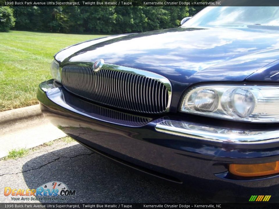 1998 Buick Park Avenue Ultra Supercharged Twilight Blue Metallic / Taupe Photo #9