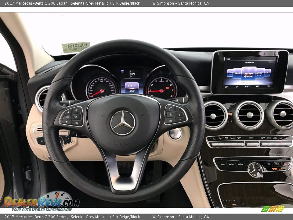 2017 Mercedes-Benz C 300 Sedan Selenite Grey Metallic / Silk Beige/Black Photo #4