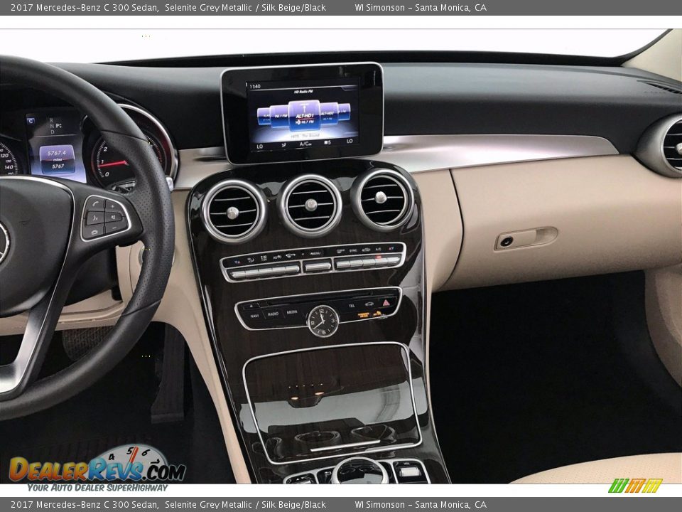 2017 Mercedes-Benz C 300 Sedan Selenite Grey Metallic / Silk Beige/Black Photo #5