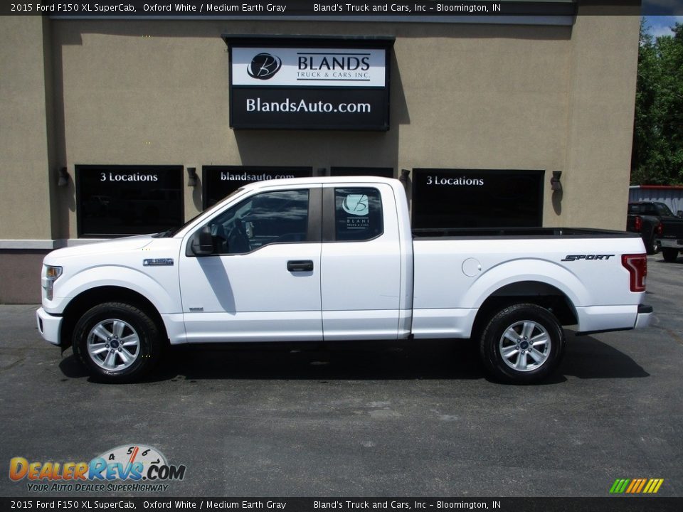 2015 Ford F150 XL SuperCab Oxford White / Medium Earth Gray Photo #1