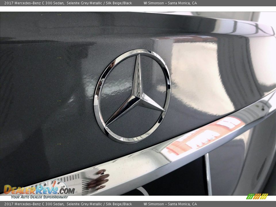 2017 Mercedes-Benz C 300 Sedan Selenite Grey Metallic / Silk Beige/Black Photo #7