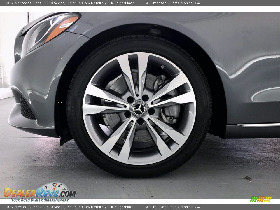 2017 Mercedes-Benz C 300 Sedan Selenite Grey Metallic / Silk Beige/Black Photo #8