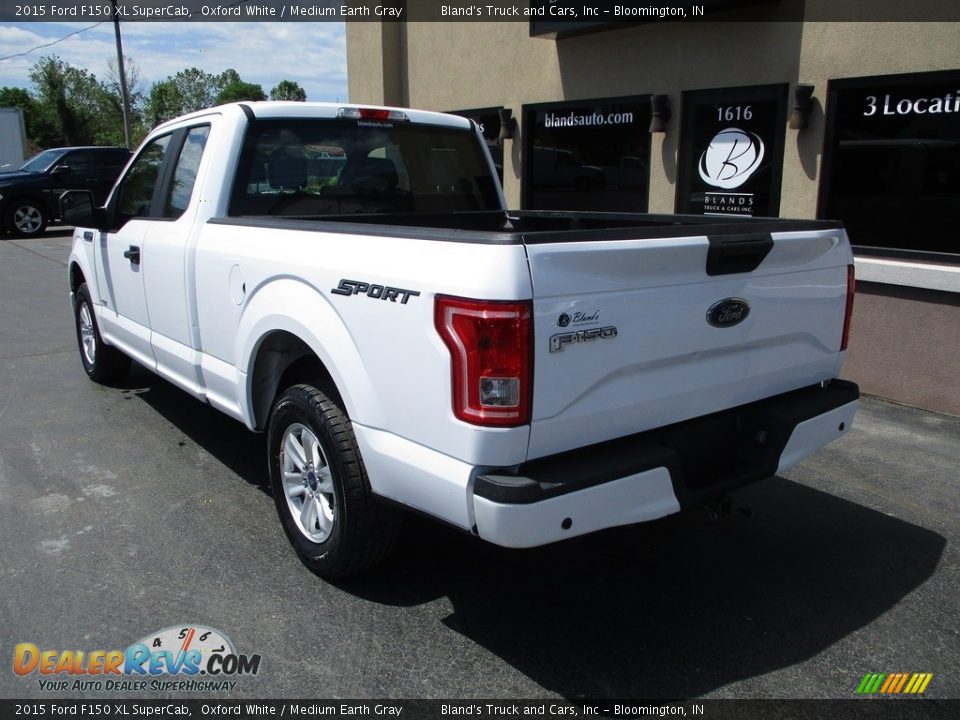 2015 Ford F150 XL SuperCab Oxford White / Medium Earth Gray Photo #3