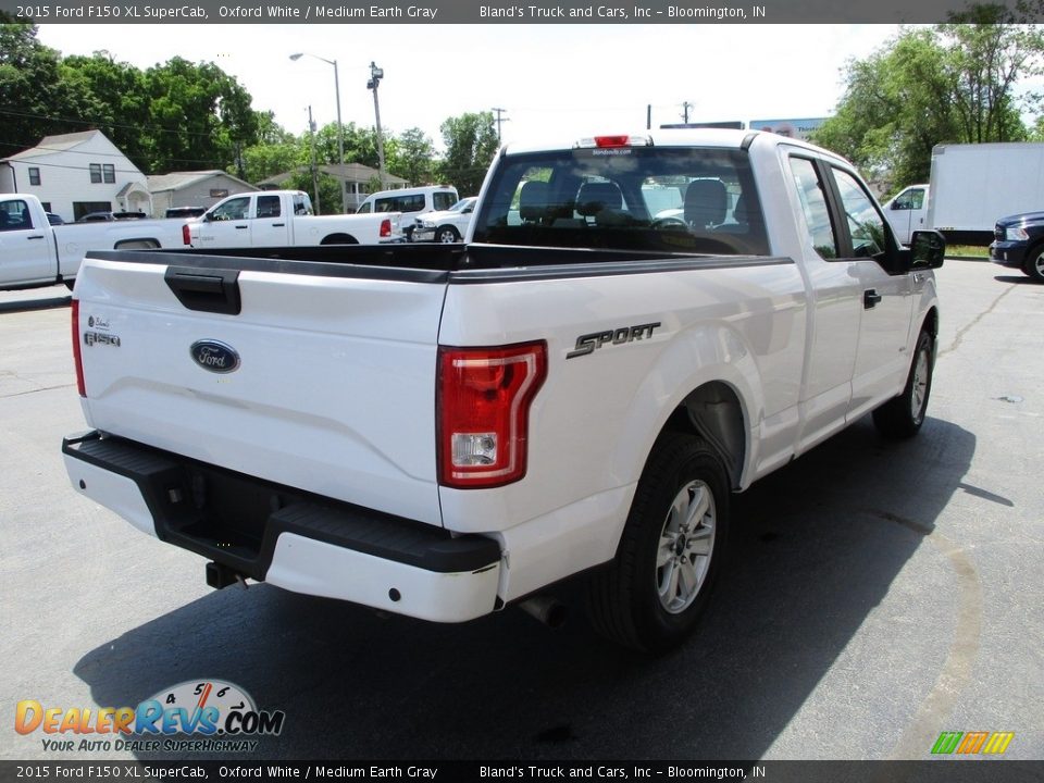 2015 Ford F150 XL SuperCab Oxford White / Medium Earth Gray Photo #4