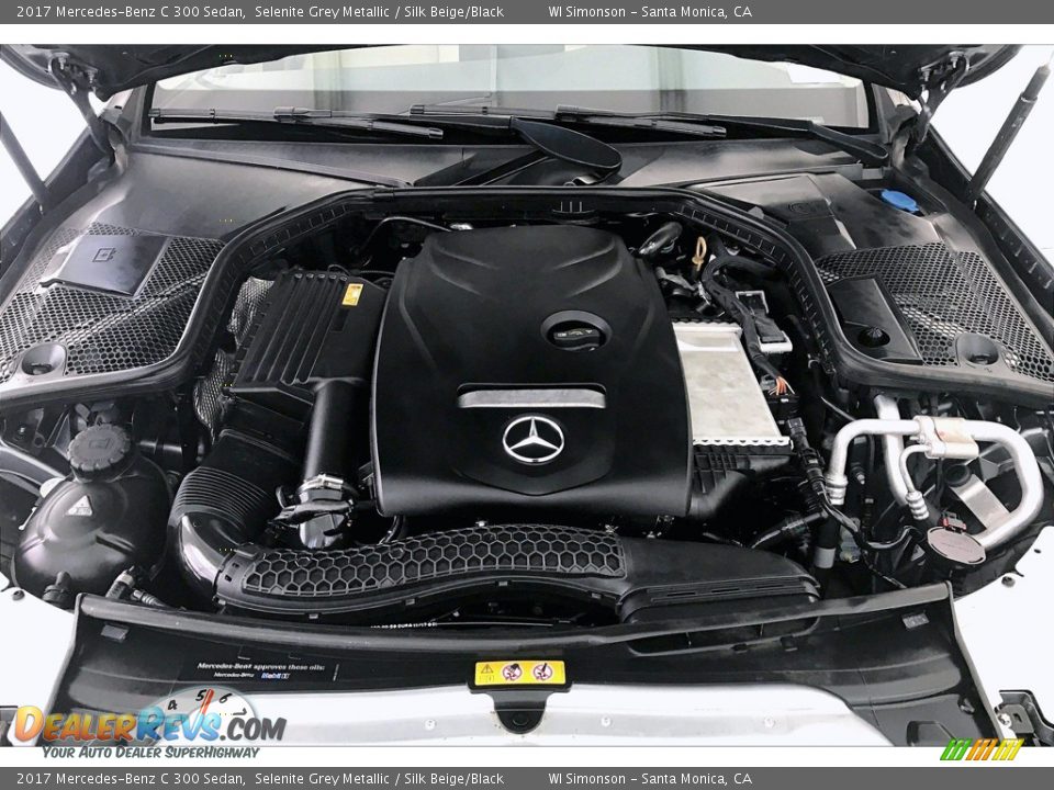2017 Mercedes-Benz C 300 Sedan Selenite Grey Metallic / Silk Beige/Black Photo #9