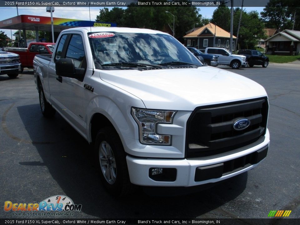 2015 Ford F150 XL SuperCab Oxford White / Medium Earth Gray Photo #5