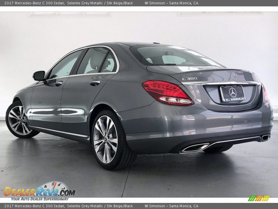 2017 Mercedes-Benz C 300 Sedan Selenite Grey Metallic / Silk Beige/Black Photo #10