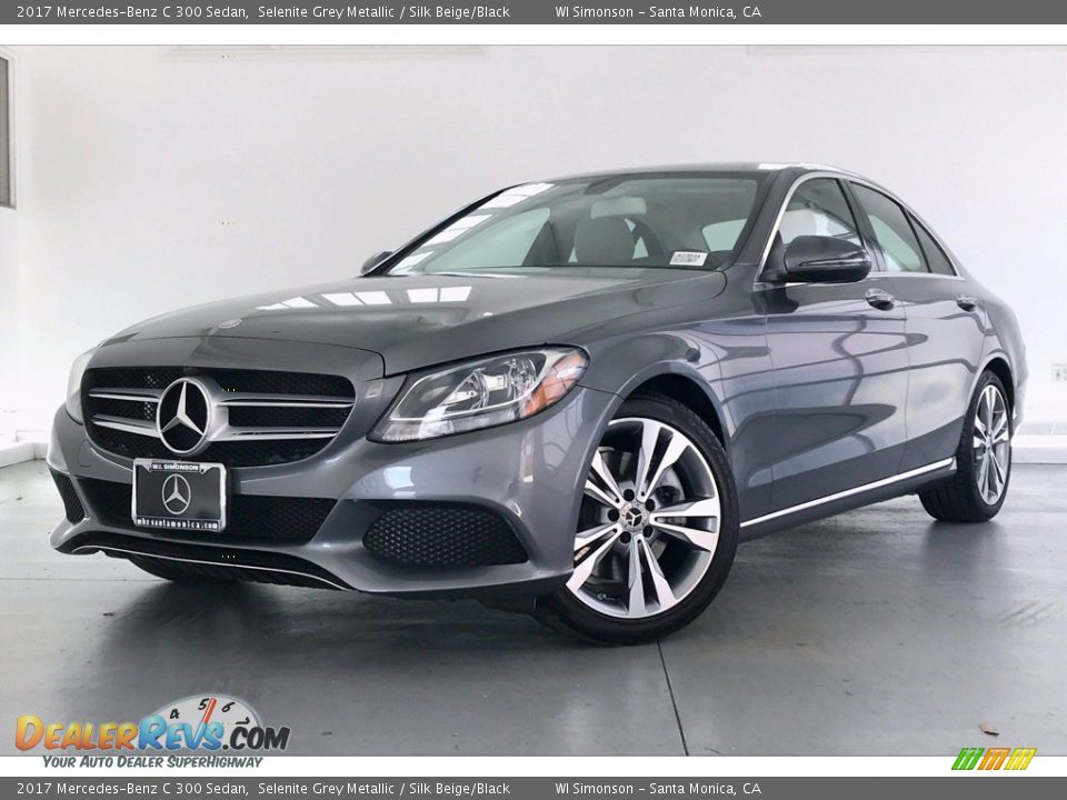 2017 Mercedes-Benz C 300 Sedan Selenite Grey Metallic / Silk Beige/Black Photo #12
