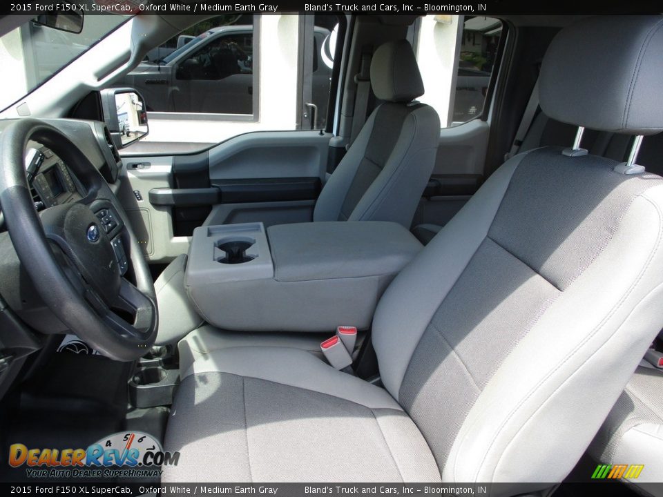 2015 Ford F150 XL SuperCab Oxford White / Medium Earth Gray Photo #8