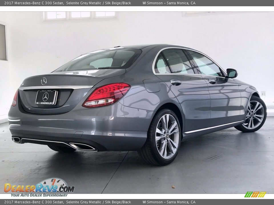 2017 Mercedes-Benz C 300 Sedan Selenite Grey Metallic / Silk Beige/Black Photo #16