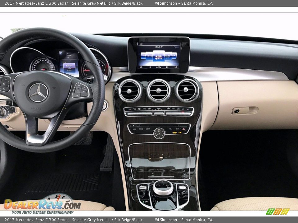 2017 Mercedes-Benz C 300 Sedan Selenite Grey Metallic / Silk Beige/Black Photo #17