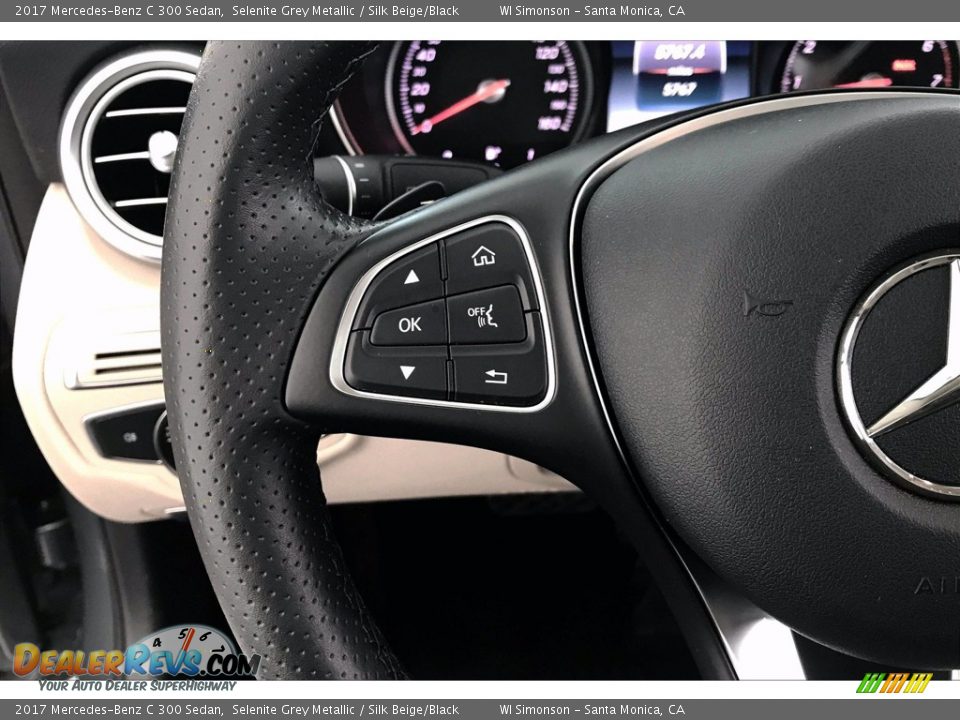 2017 Mercedes-Benz C 300 Sedan Selenite Grey Metallic / Silk Beige/Black Photo #18