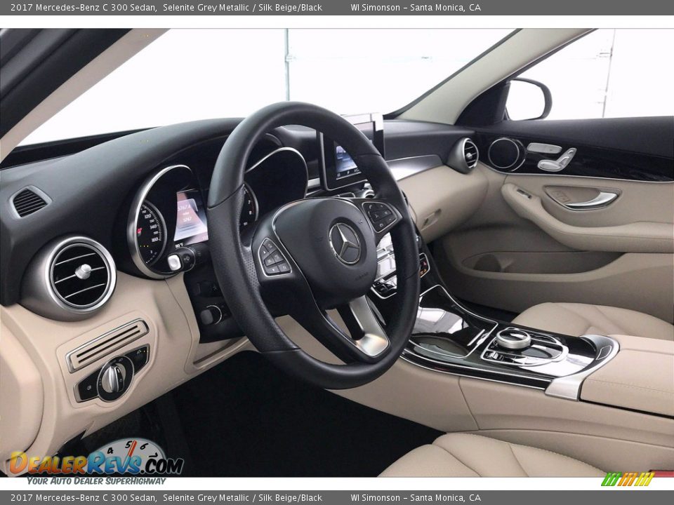 2017 Mercedes-Benz C 300 Sedan Selenite Grey Metallic / Silk Beige/Black Photo #22