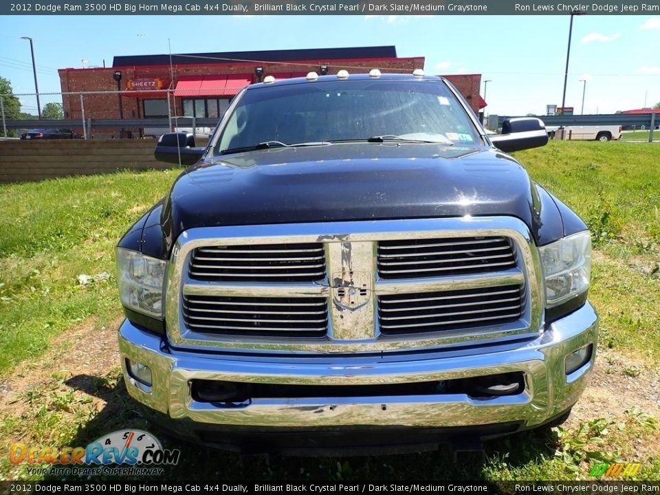 2012 Dodge Ram 3500 HD Big Horn Mega Cab 4x4 Dually Brilliant Black Crystal Pearl / Dark Slate/Medium Graystone Photo #4