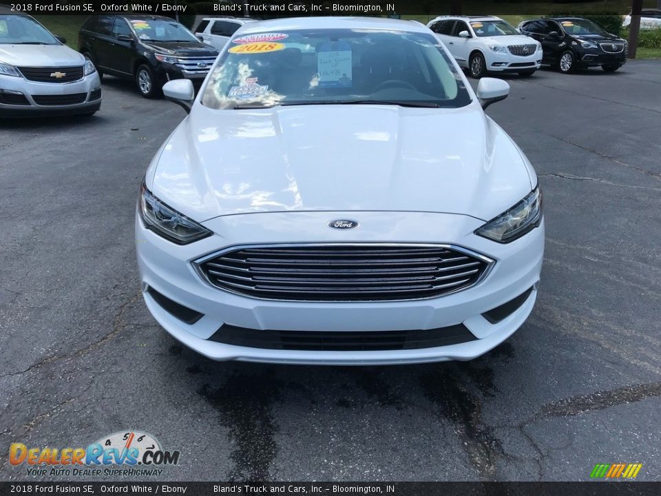 2018 Ford Fusion SE Oxford White / Ebony Photo #3