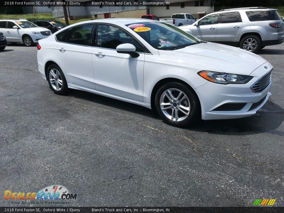 2018 Ford Fusion SE Oxford White / Ebony Photo #4