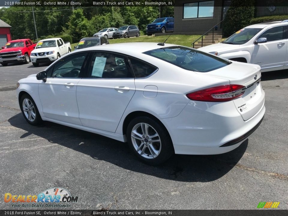 2018 Ford Fusion SE Oxford White / Ebony Photo #9
