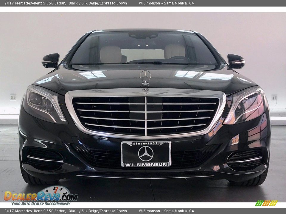 2017 Mercedes-Benz S 550 Sedan Black / Silk Beige/Espresso Brown Photo #2