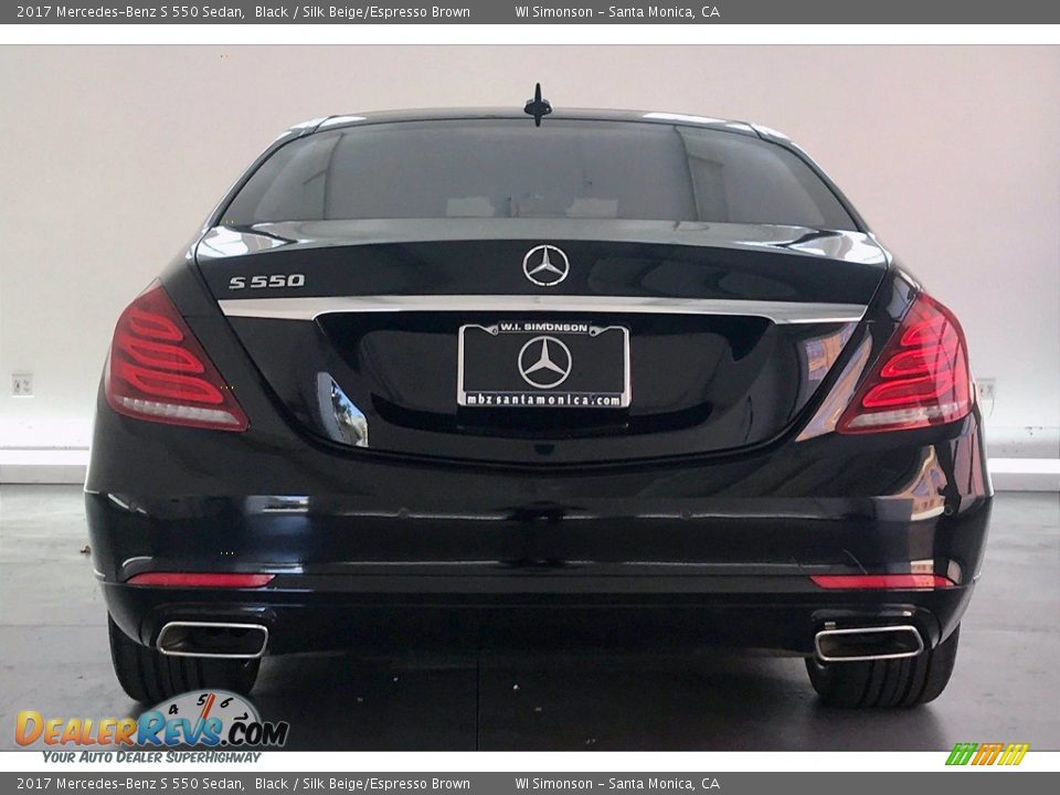 2017 Mercedes-Benz S 550 Sedan Black / Silk Beige/Espresso Brown Photo #3