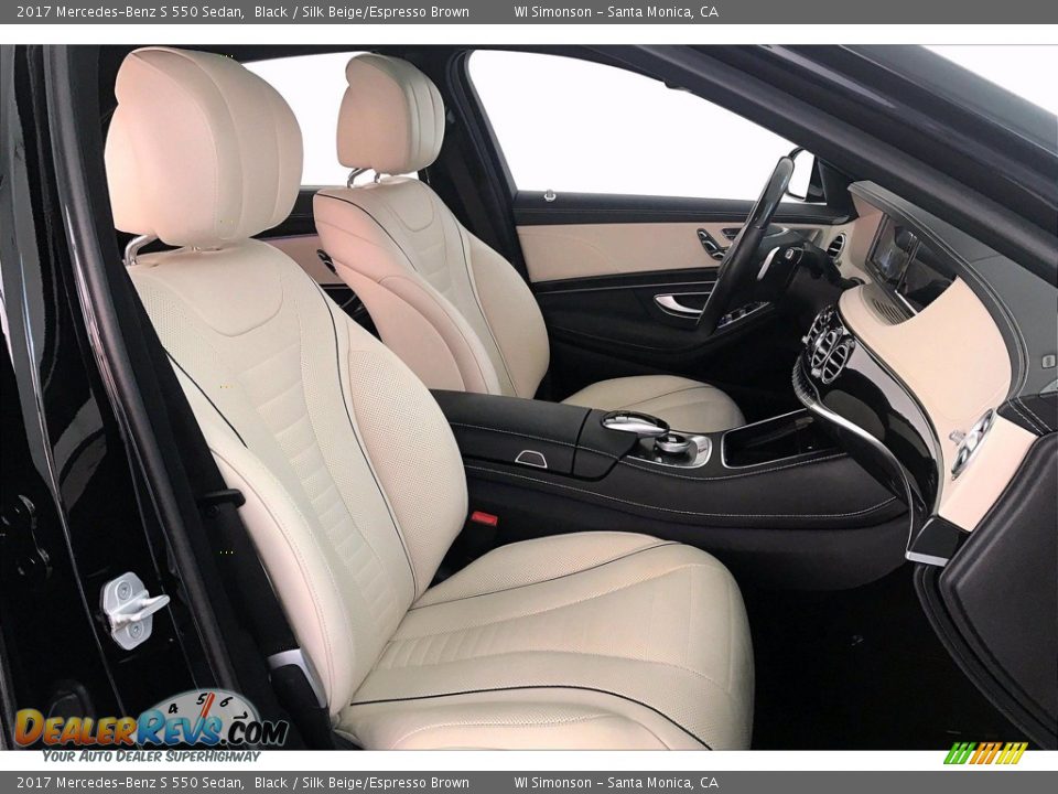 2017 Mercedes-Benz S 550 Sedan Black / Silk Beige/Espresso Brown Photo #6