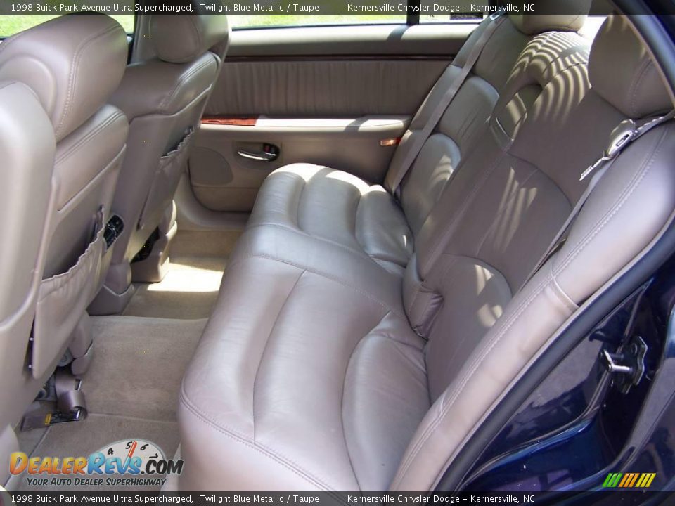 1998 Buick Park Avenue Ultra Supercharged Twilight Blue Metallic / Taupe Photo #27