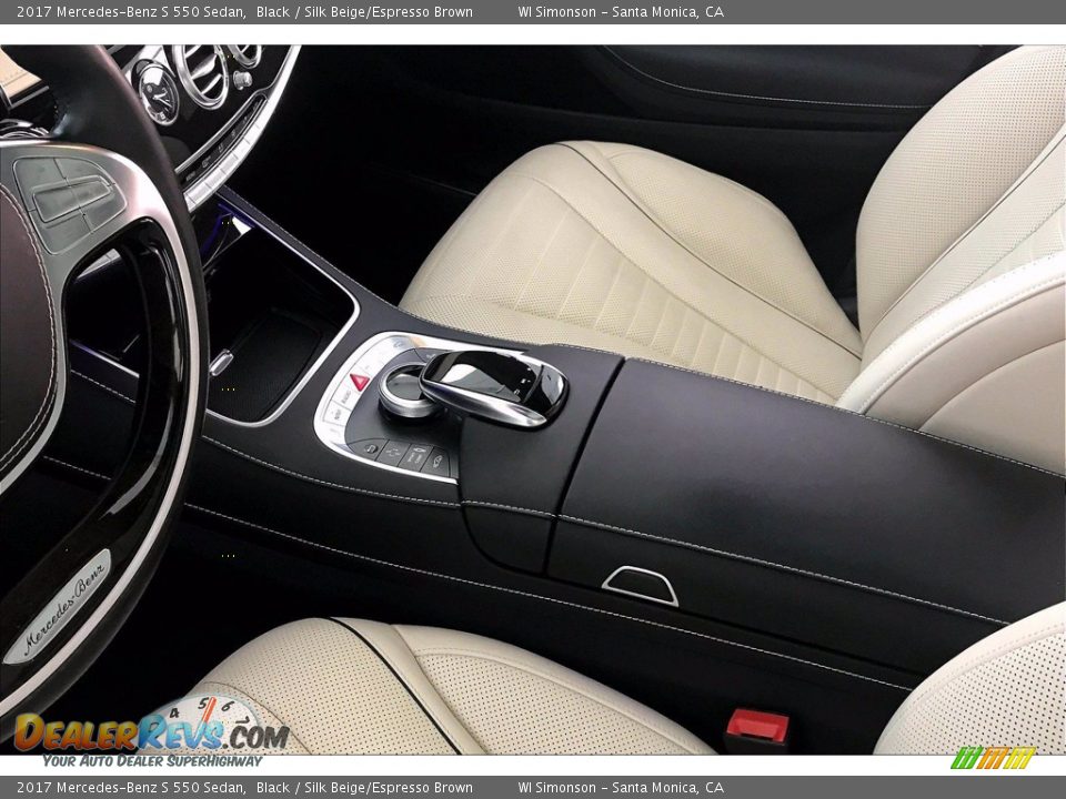 2017 Mercedes-Benz S 550 Sedan Black / Silk Beige/Espresso Brown Photo #23