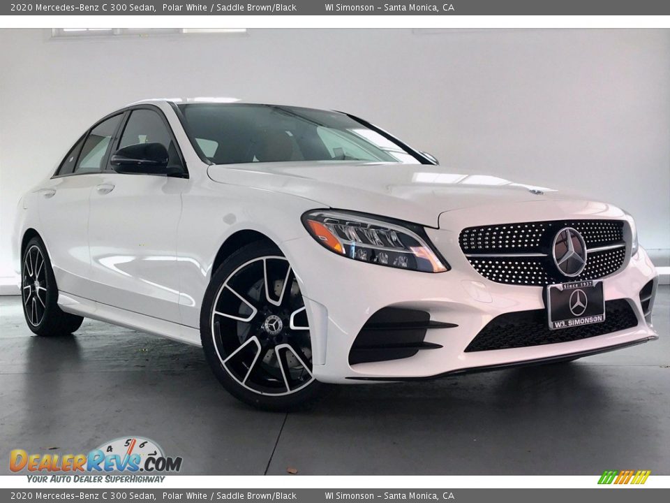 2020 Mercedes-Benz C 300 Sedan Polar White / Saddle Brown/Black Photo #12