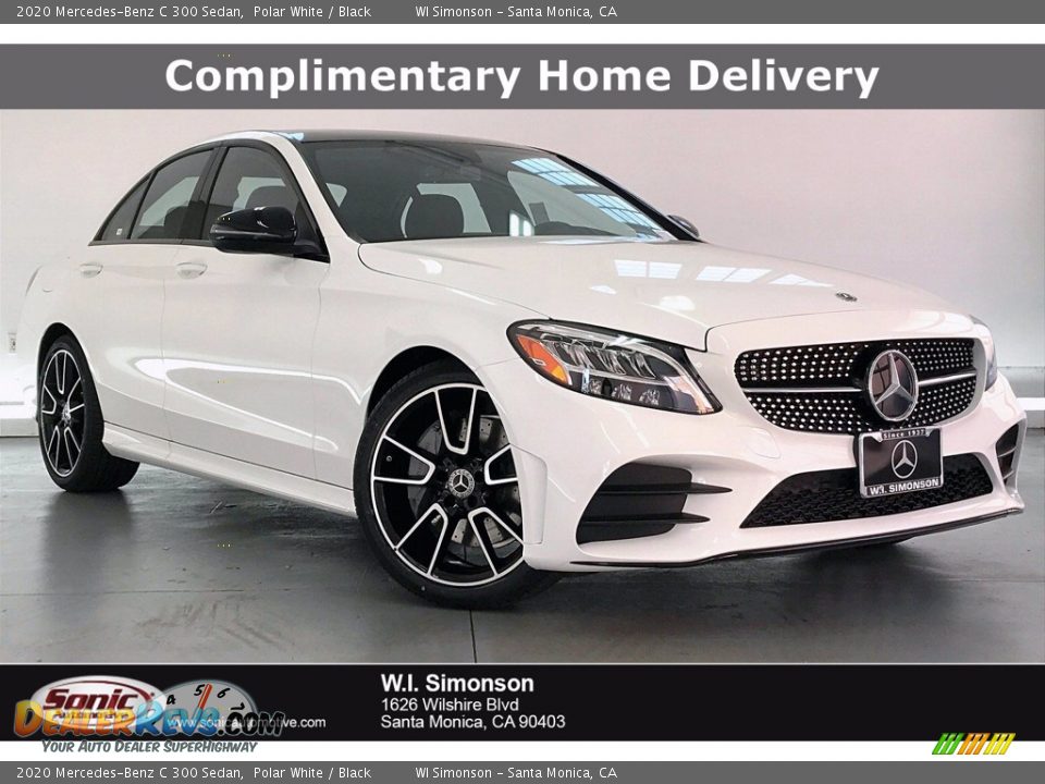 2020 Mercedes-Benz C 300 Sedan Polar White / Black Photo #1