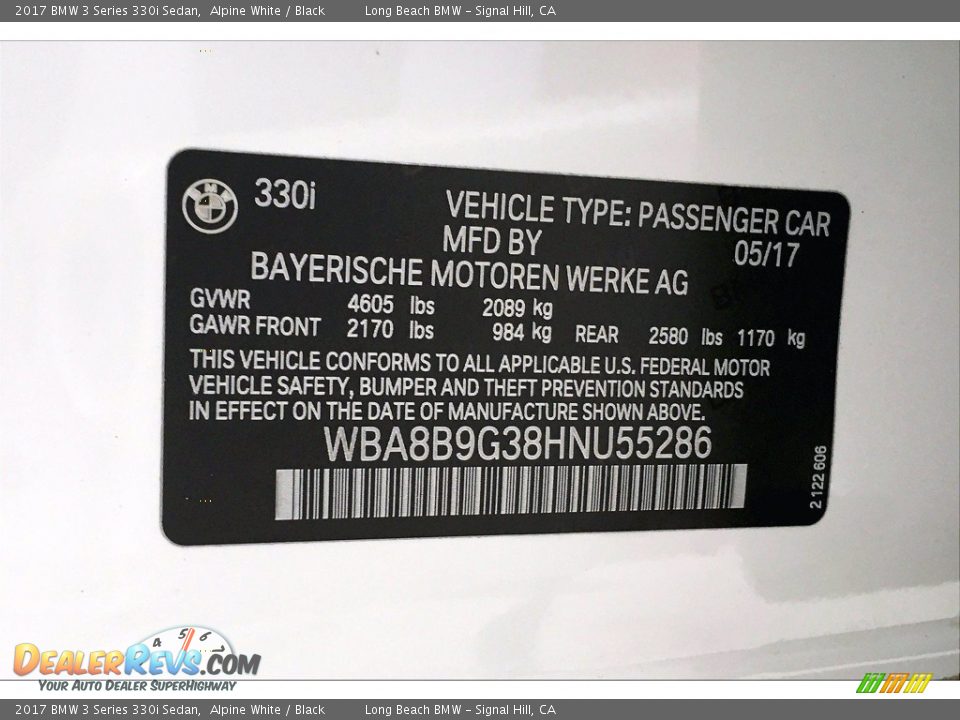 2017 BMW 3 Series 330i Sedan Alpine White / Black Photo #36