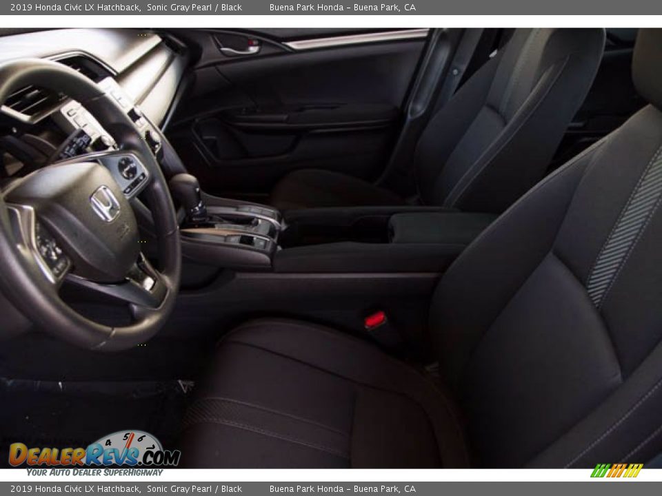 2019 Honda Civic LX Hatchback Sonic Gray Pearl / Black Photo #3