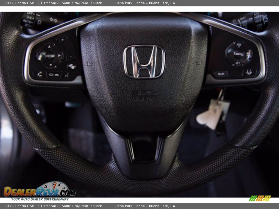 2019 Honda Civic LX Hatchback Sonic Gray Pearl / Black Photo #15