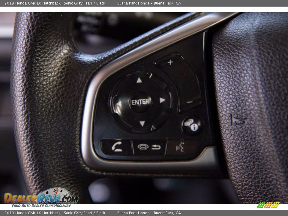 2019 Honda Civic LX Hatchback Sonic Gray Pearl / Black Photo #16