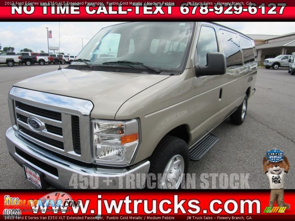 2013 Ford E Series Van E350 XLT Extended Passenger Pueblo Gold Metallic / Medium Pebble Photo #1