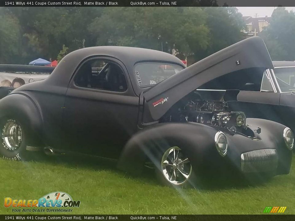 1941 Willys 441 Coupe Custom Street Rod Matte Black / Black Photo #3