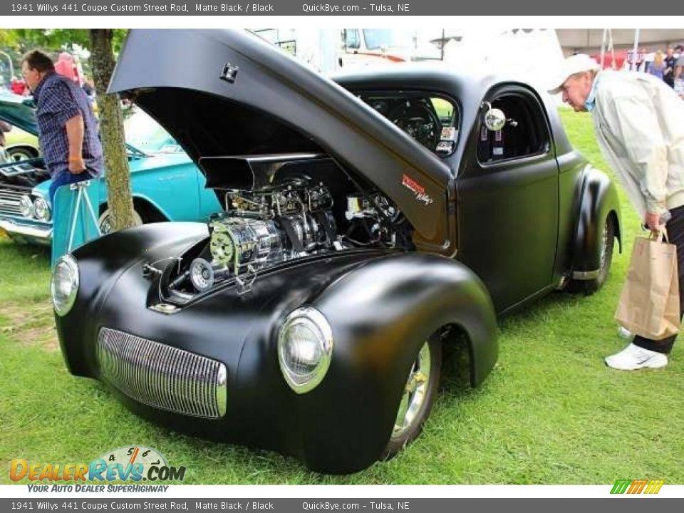 1941 Willys 441 Coupe Custom Street Rod Matte Black / Black Photo #8