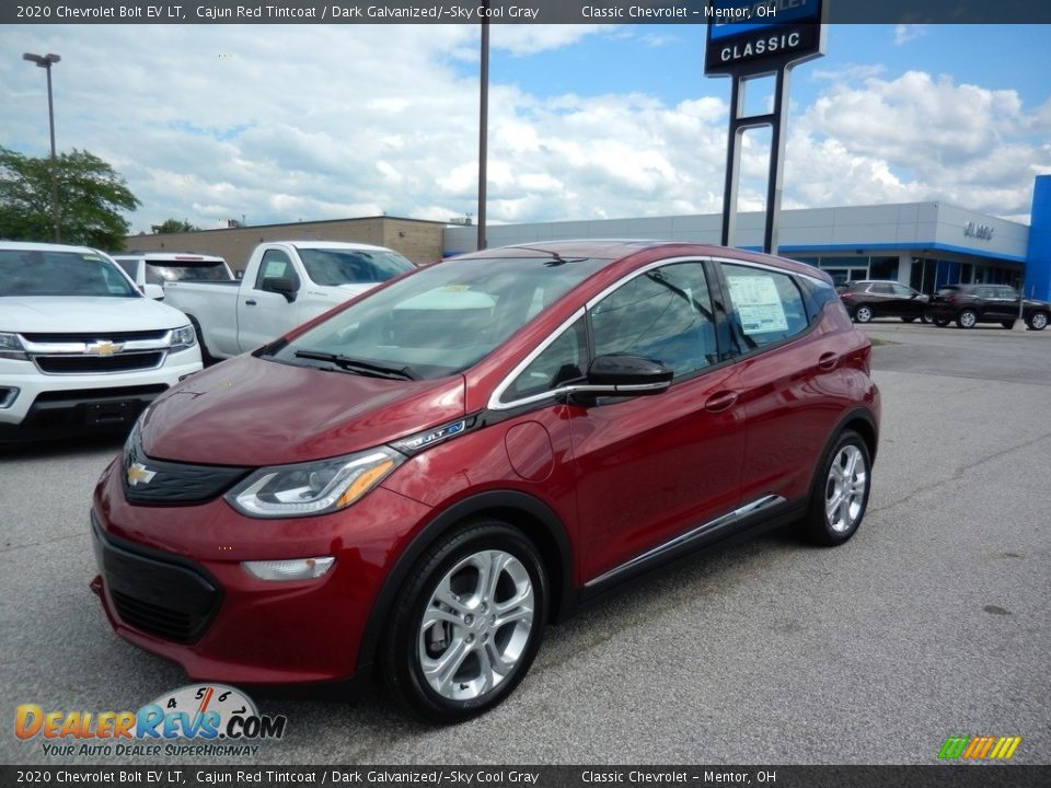 2020 Chevrolet Bolt EV LT Cajun Red Tintcoat / Dark Galvanized/­Sky Cool Gray Photo #1