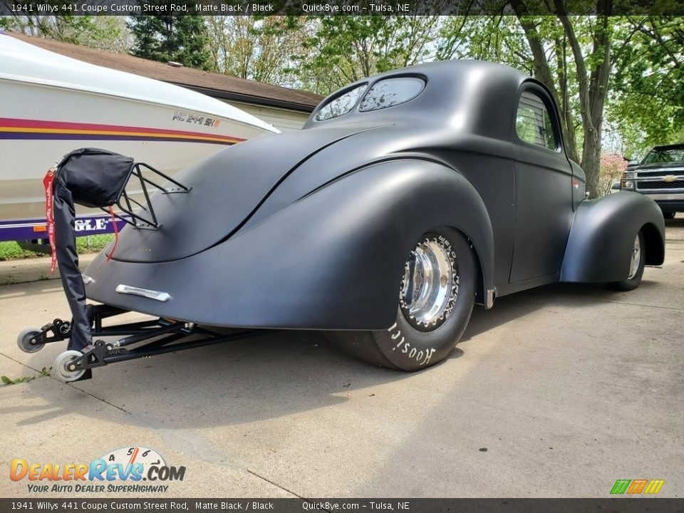 Matte Black 1941 Willys 441 Coupe Custom Street Rod Photo #10