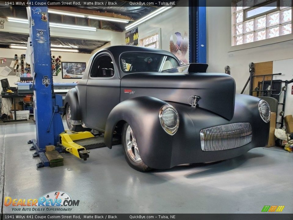 1941 Willys 441 Coupe Custom Street Rod Matte Black / Black Photo #12