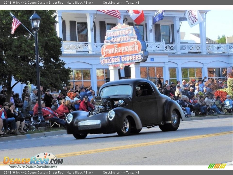 1941 Willys 441 Coupe Custom Street Rod Matte Black / Black Photo #13