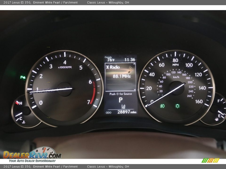 2017 Lexus ES 350 Eminent White Pearl / Parchment Photo #7