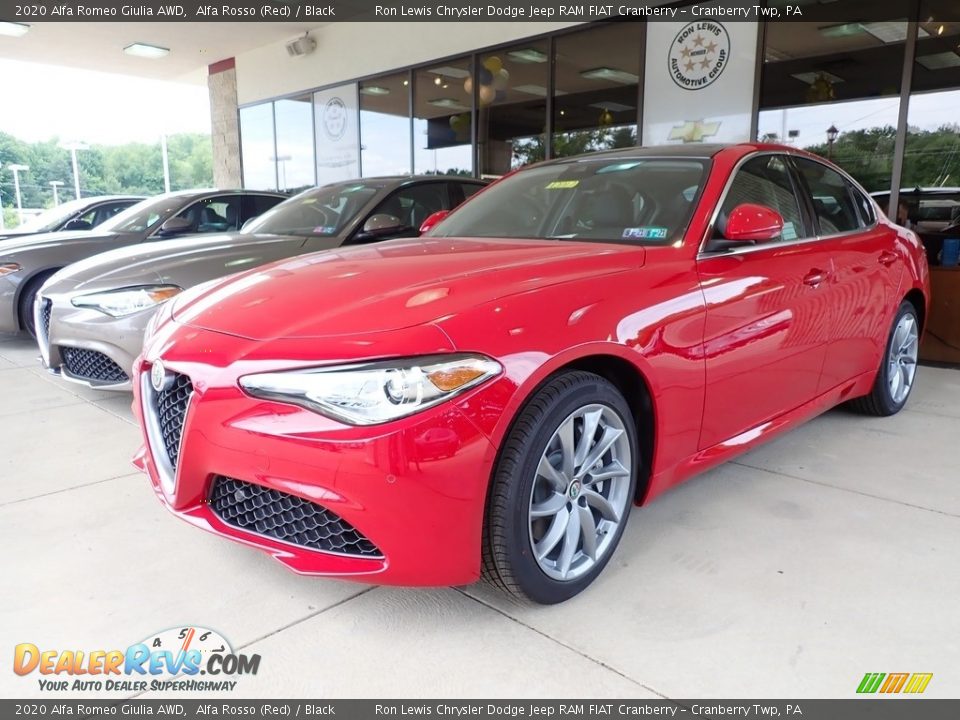 2020 Alfa Romeo Giulia AWD Alfa Rosso (Red) / Black Photo #2