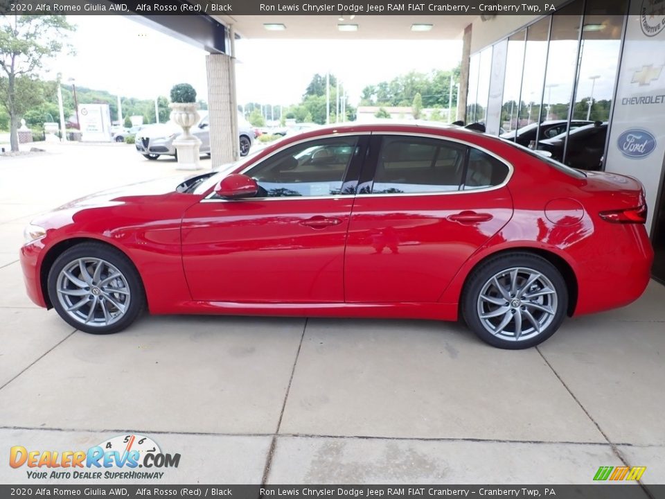 2020 Alfa Romeo Giulia AWD Alfa Rosso (Red) / Black Photo #4