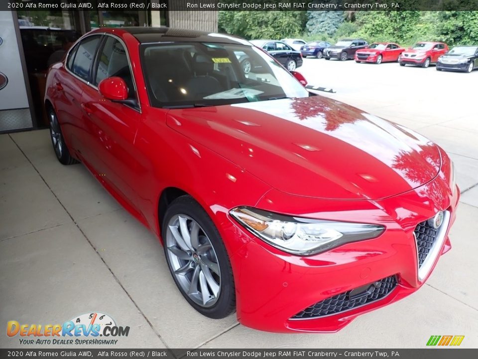 2020 Alfa Romeo Giulia AWD Alfa Rosso (Red) / Black Photo #6