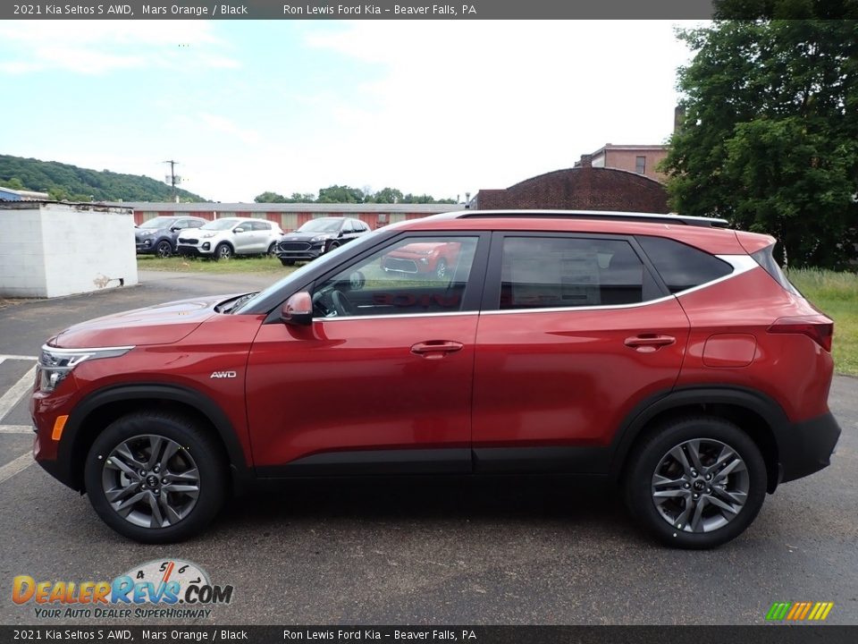 2021 Kia Seltos S AWD Mars Orange / Black Photo #6